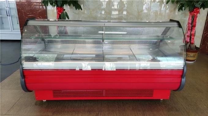Pintu Geser Es Krim Showcase Freezer Pendinginan Langsung 10 Baki 6 Barel 12