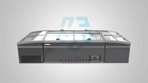 630L Supermarket Island Freezer 21 Cu Ft Direct Cooling