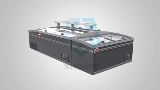 630L Supermarket Island Freezer 21 Cu Ft Direct Cooling