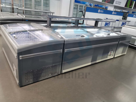 630L Supermarket Island Freezer 21 Cu Ft Direct Cooling