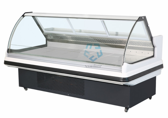 Painted Steel Butcher Meat Display Fridge Air Cooling 220V