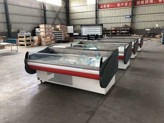 Supermarket Glass Door Chest Freezer Air Cooling 2 To 8 Degree