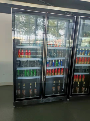 3 Door Restaurant Glass Door Display Freezer 2 To 8 Degree