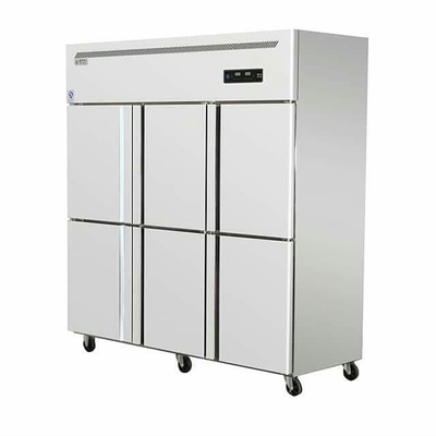 Six Doors Commercial Upright Freezer Stainless Steel R600a R134a
