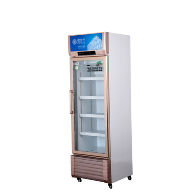338L Single Door Glass Display Fridge Fan Cooling