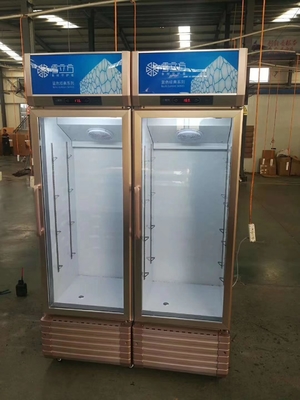 338L Single Door Glass Display Fridge Fan Cooling