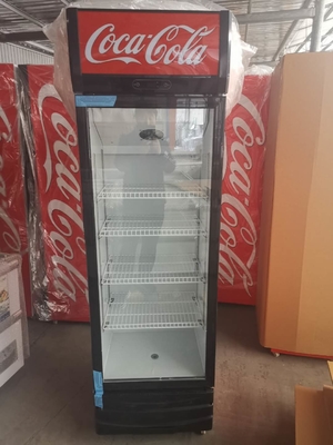 338L Drinks Glass Door Display Freezer Direct Cooling Single Door