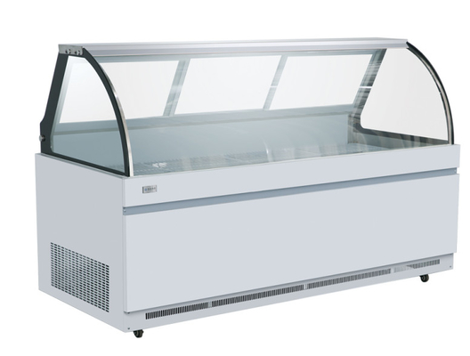 Sliding Curved Glass Deli Butcher Fridge Display Direct Cooling