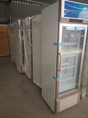 Rose Gold Aluminium Door Frame Vertical Single Door Glass Door Display Freezer