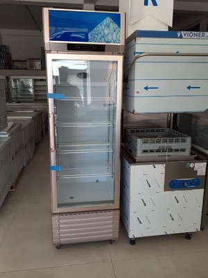Rose Gold Aluminium Door Frame Vertical Single Door Glass Door Display Freezer
