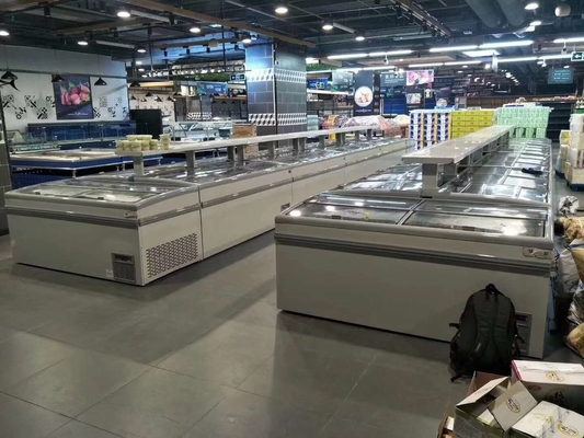 Special large capacity freezer refrigeration facilities for white supermarket