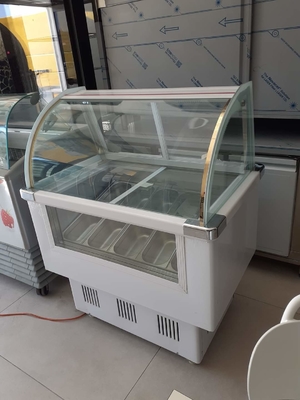 Ice Cream Refrigerated Display Cabinet Commercial Direct Cooling