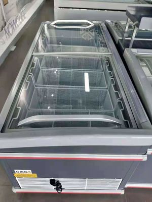 Smooth Glass Door Freezer Refrigerator Supermarket Large Capacity