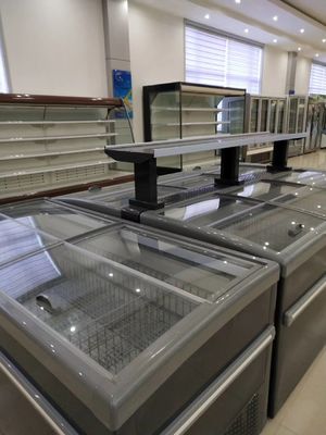 Smooth Glass Door Freezer Refrigerator Supermarket Large Capacity